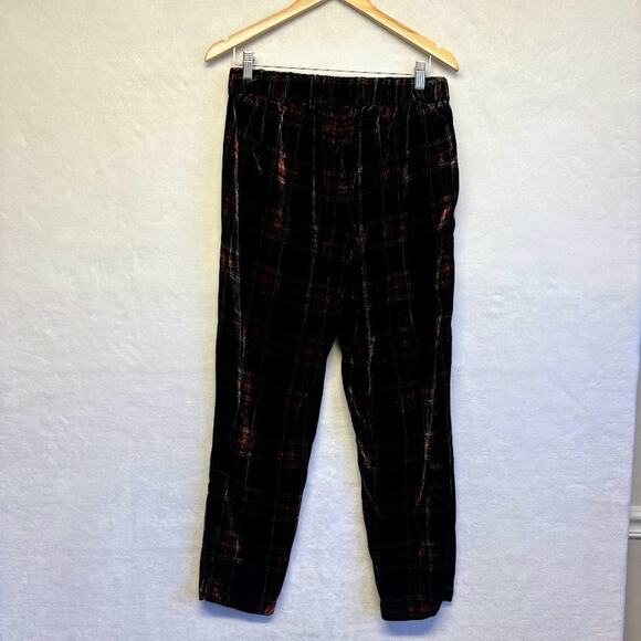 J. Crew Pull On Easy Velvet Pants Stewart Tartan Plaid Size 6 - Picture 3 of 15